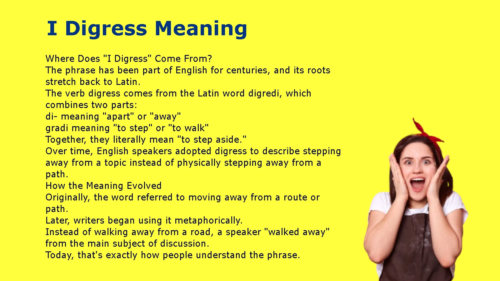 I Digress Meaning