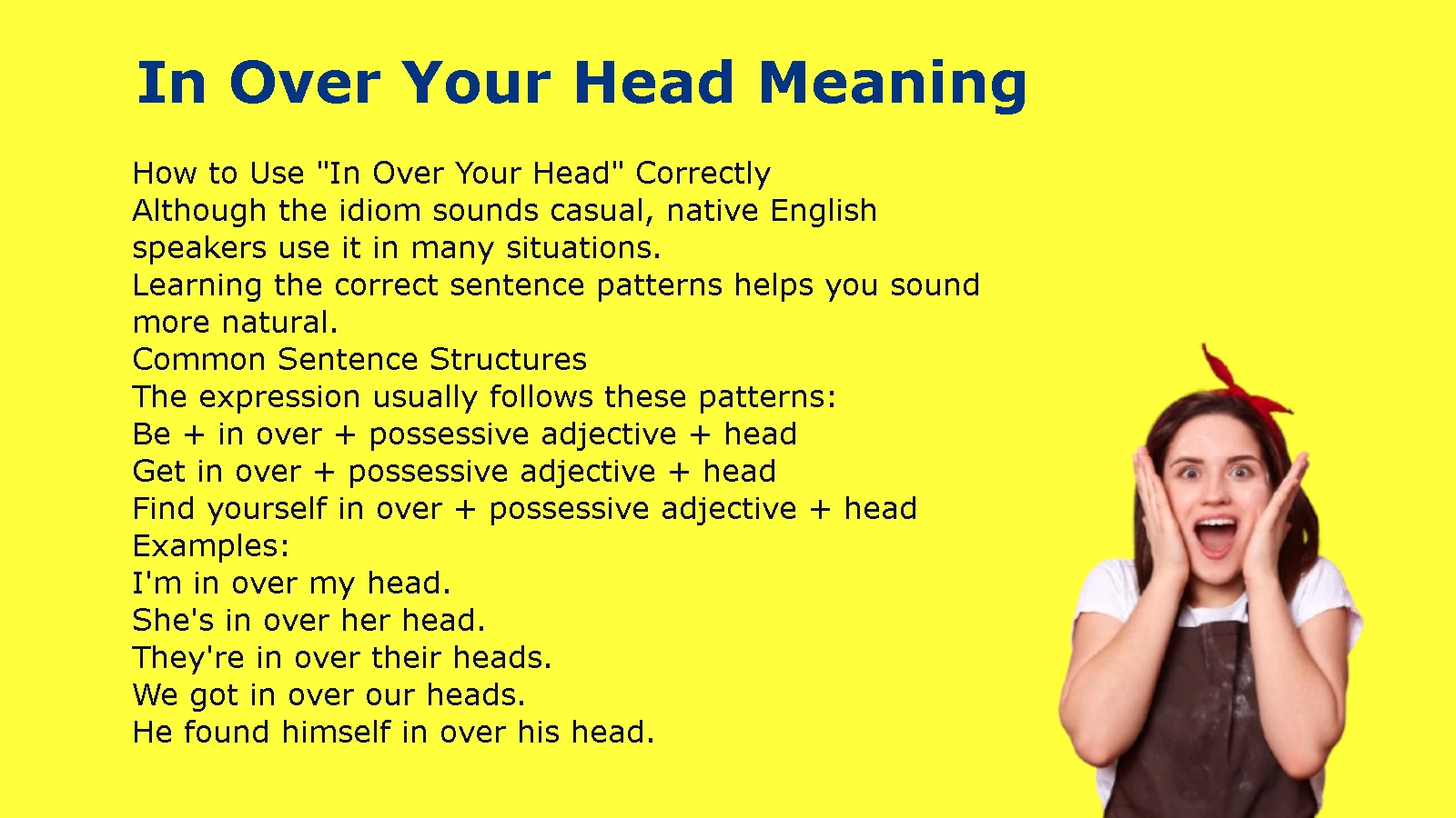 In Over Your Head Meaning
