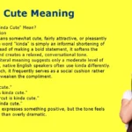 Kinda Cute Meaning