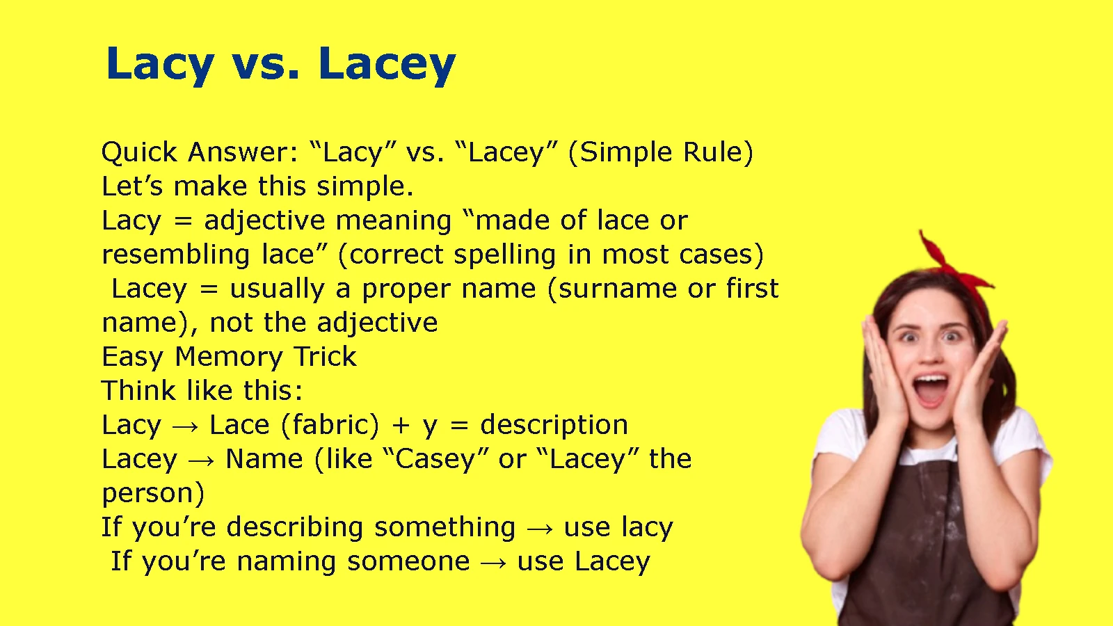 Lacy vs. Lacey