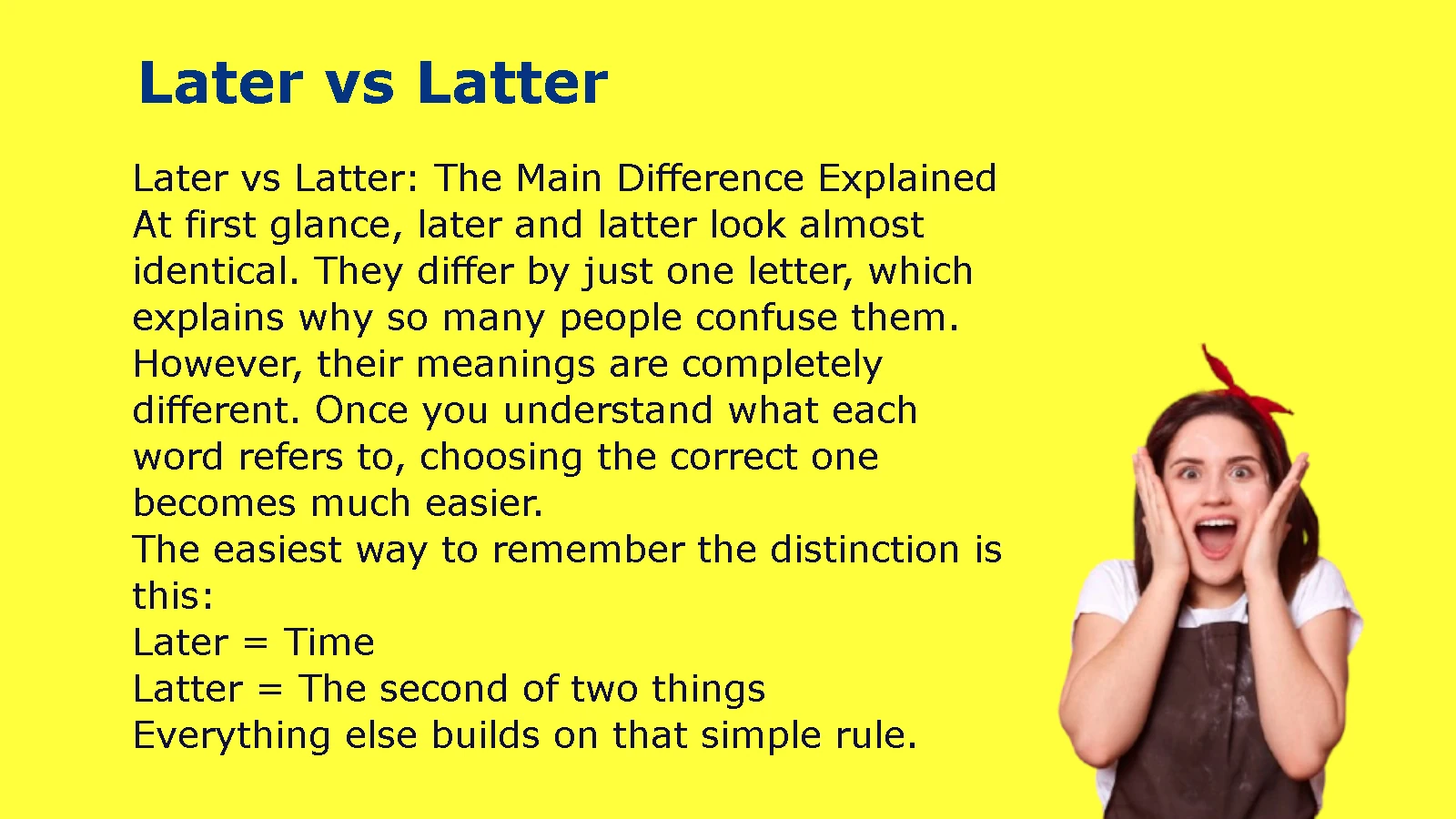 Later vs Latter
