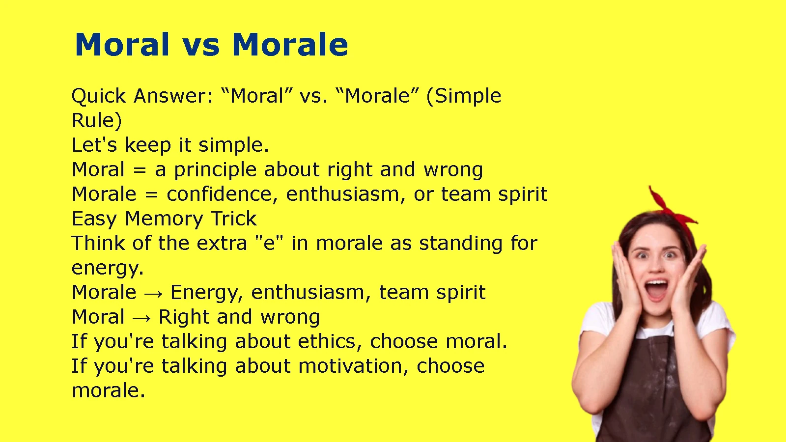 Moral vs Morale