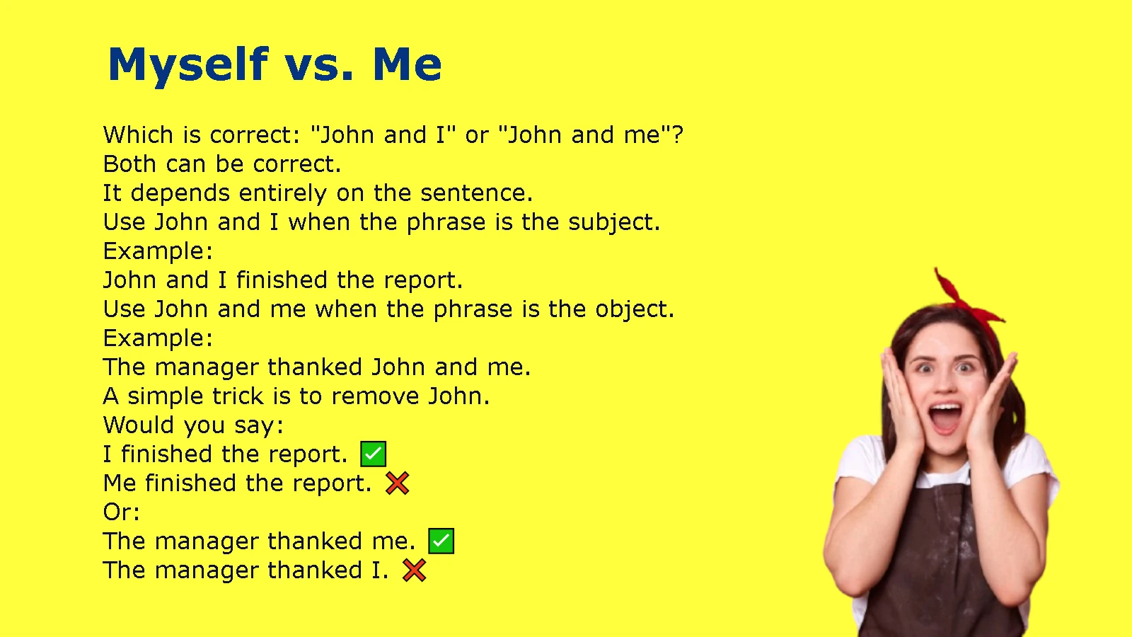 Myself vs Me