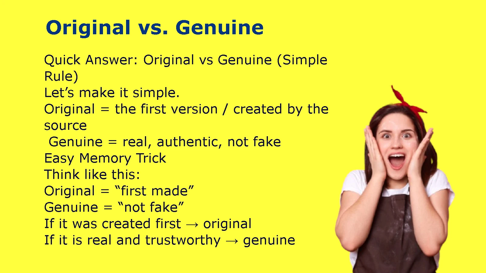 Original vs. Genuine