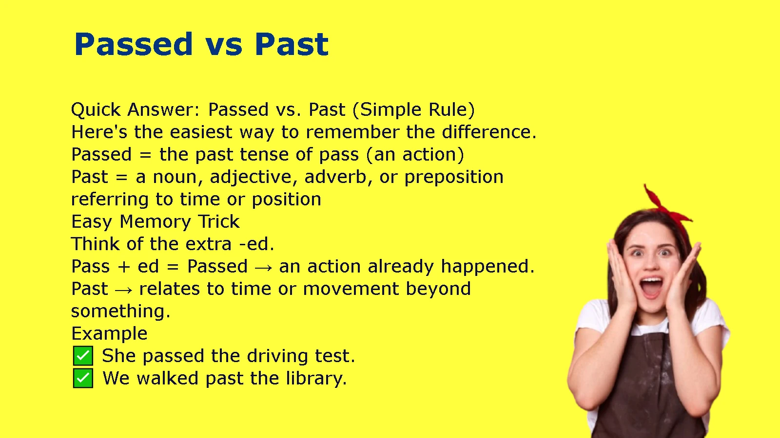 Passed vs Past