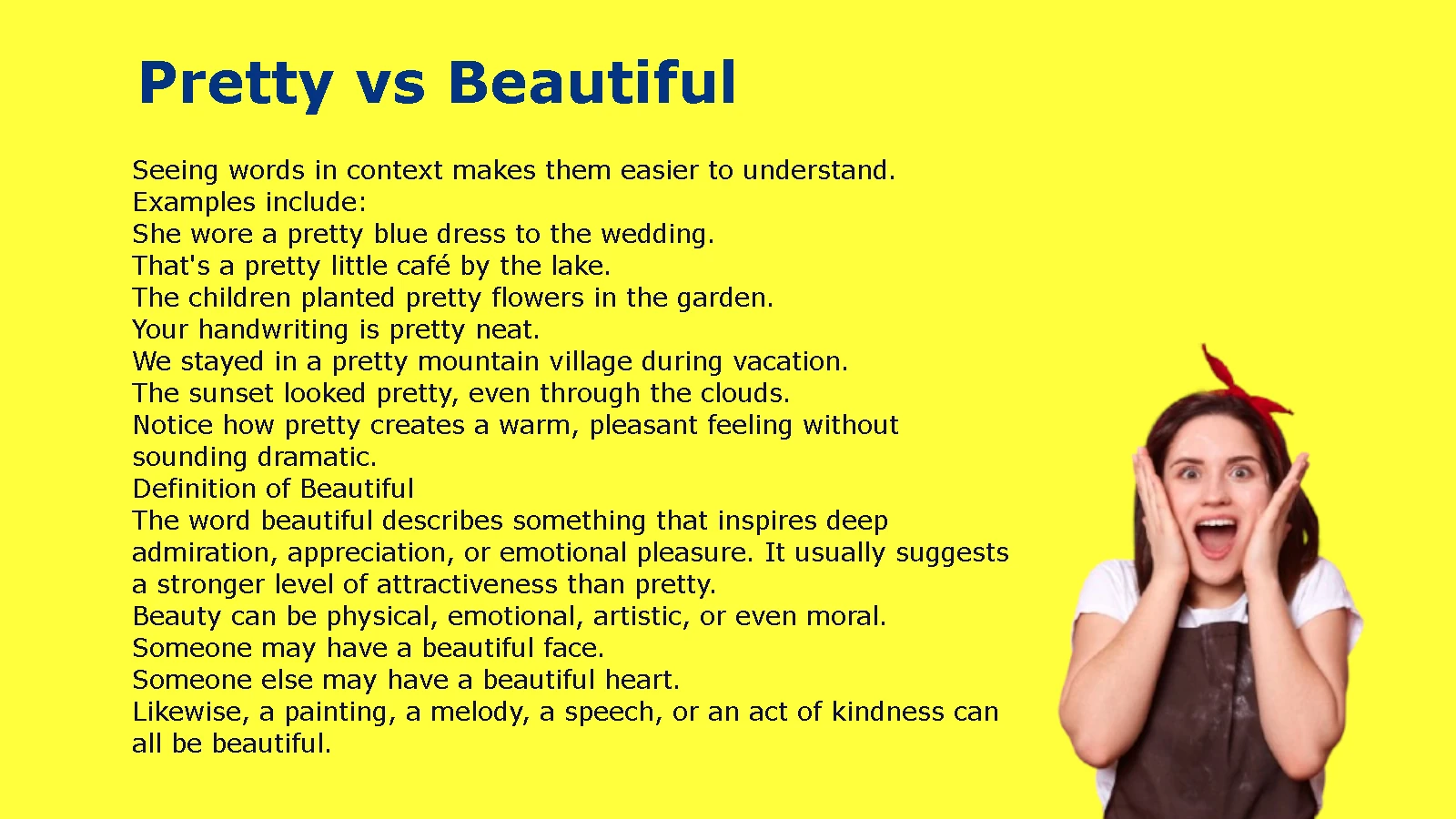 Pretty vs Beautiful