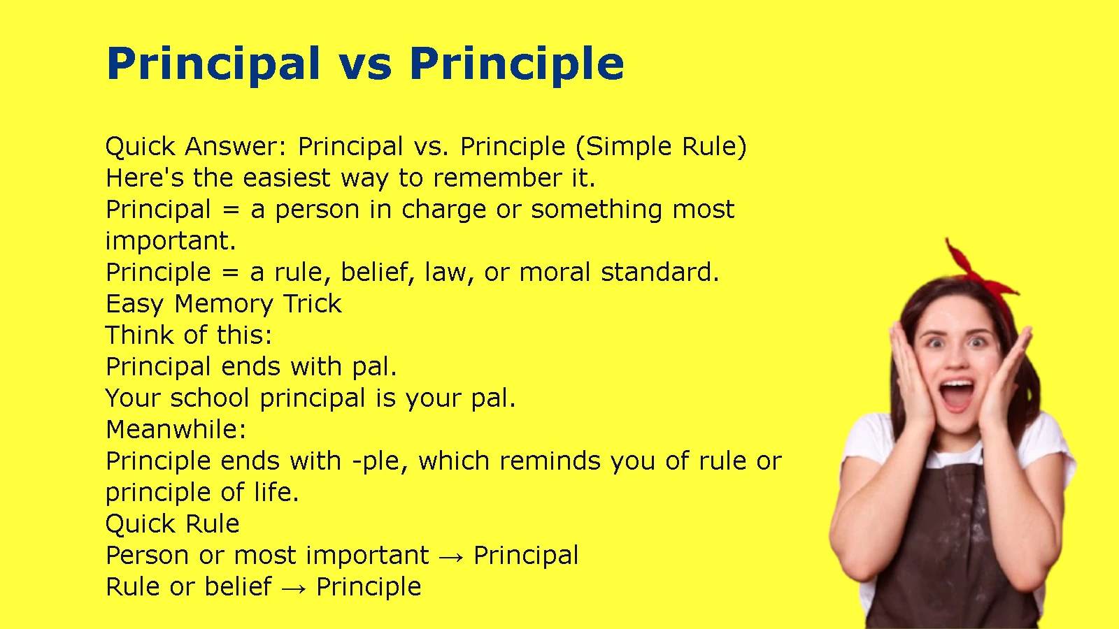 Principal vs Principle