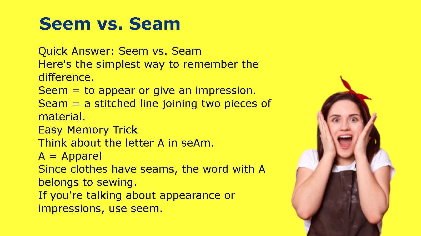 Seem vs. Seam