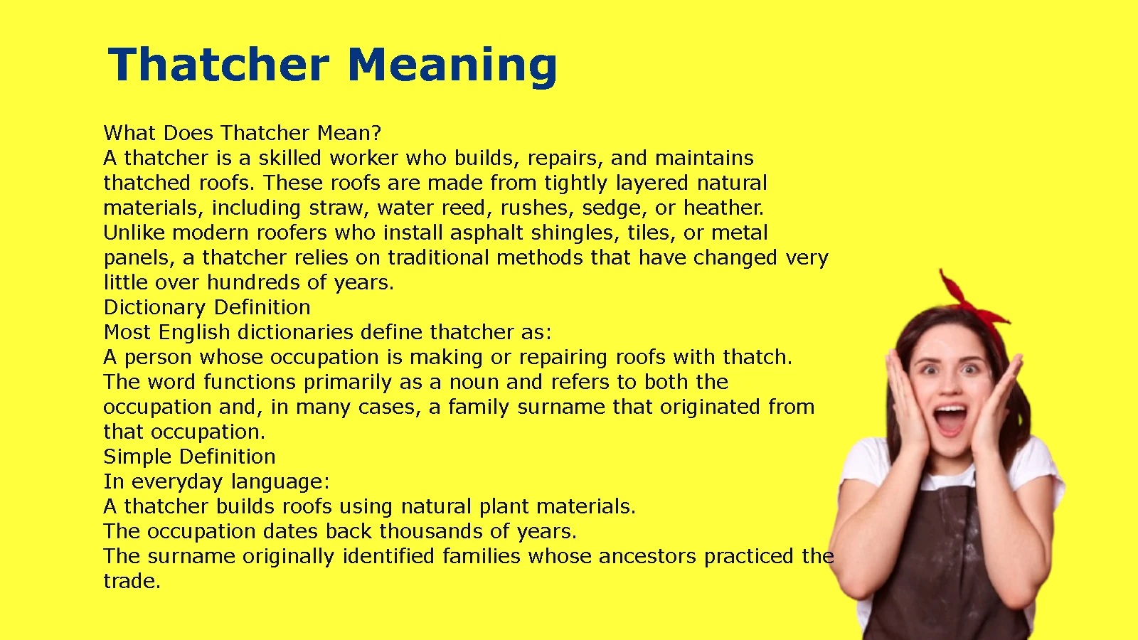 Thatcher Meaning