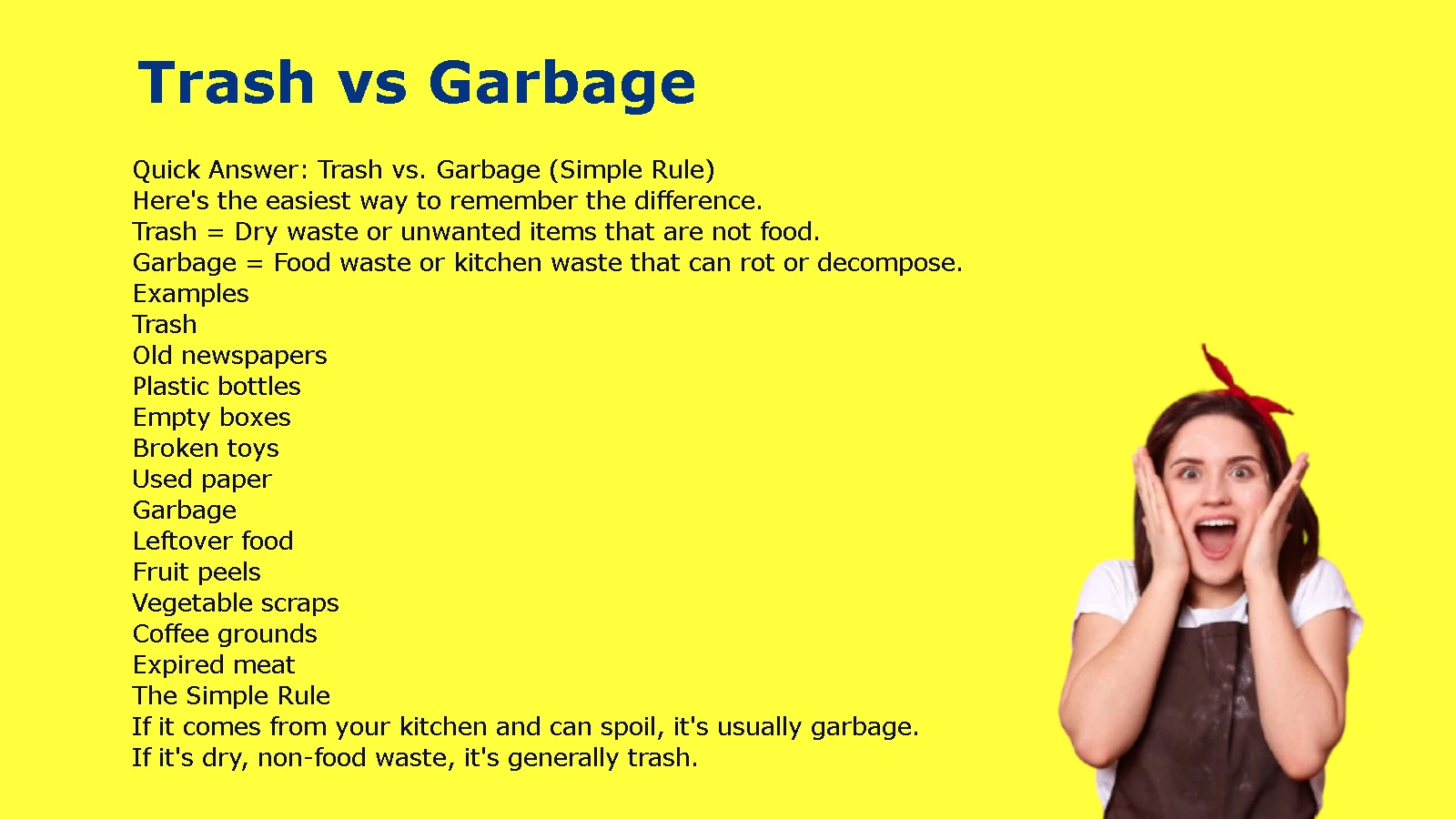 Trash vs Garbage