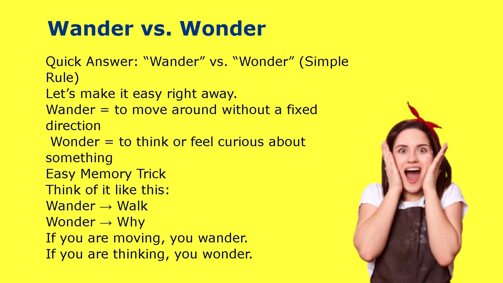 Wander vs. Wonder