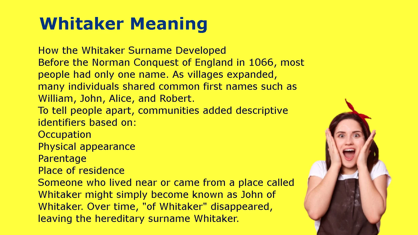Whitaker Meaning
