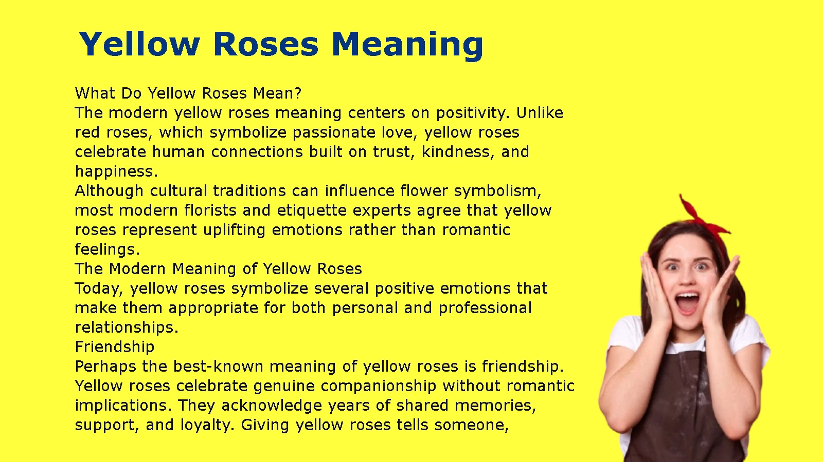 Yellow Roses Meaning
